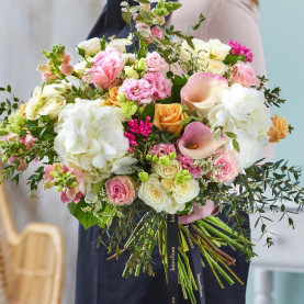 Hand-tied bouquet made with...